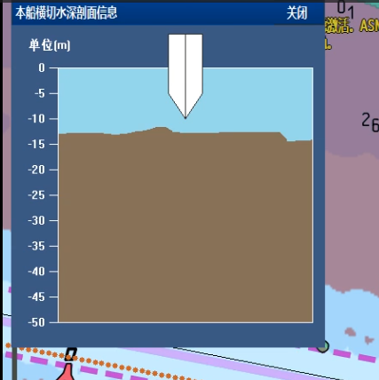 船舶航线水深剖面